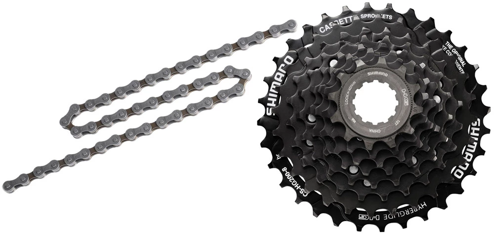 Shimano ALIVIO CN-HG40+CS-HG200 Kit D'usure 8 Vitesses 3 Shimano ALIVIO CN-HG40+CS-HG200 Kit D'usure 8 Vitesses