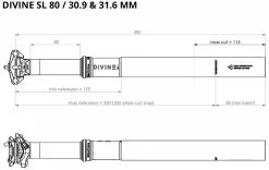 BikeYoke Tige De Selle Divine SL 31,6 Vario -Cube Parts Soldes BikeYoke Dimensions Divine SL80