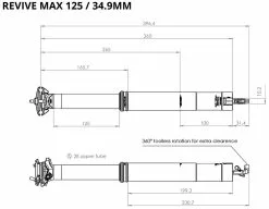 BikeYoke Tige De Selle Revive Max 34,9 Vario 12 BikeYoke Tige De Selle Revive Max 34,9 Vario -Cube Parts Soldes BikeYoke Ma C3 9Fe Revive Max125