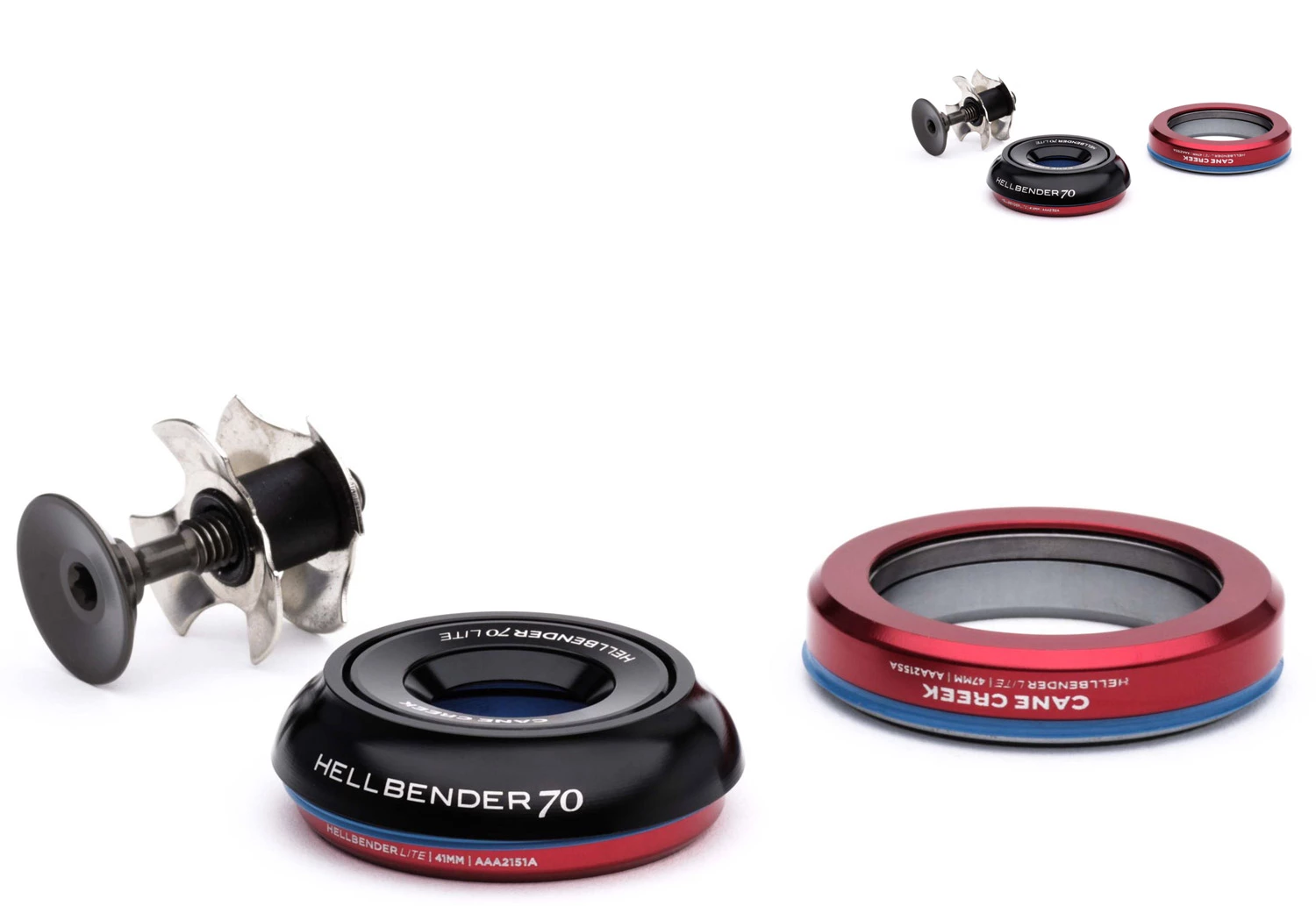 Cane Creek Jeu De Direction Hellbender 70 Lite Tapered 1 1/8"-1 1/4 3 Cane Creek Jeu De Direction Hellbender 70 Lite Tapered 1 1/8"-1 1/4