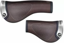 ERGON Poignées GP1 BioLeder Nexus/Rohloff (pinces Argentées)