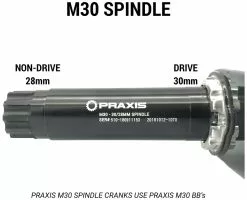 Praxis Works BSA M30 Road/MTB Boîte De Pédalier -Cube Parts Soldes M30 SPINDLE 1 scaled 1