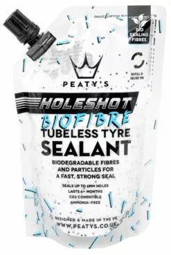 Peaty's Holeshot BioFibre Tubeless Tyre Sealant -Cube Parts Soldes Peaty s Holeshot BioFibre Tubeless Tyre Sealant PE PTS HBF 120 2