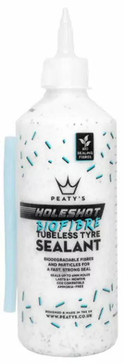 Peaty's Holeshot BioFibre Tubeless Tyre Sealant -Cube Parts Soldes Peaty s Holeshot BioFibre Tubeless Tyre Sealant PE PTS HBF 120 4