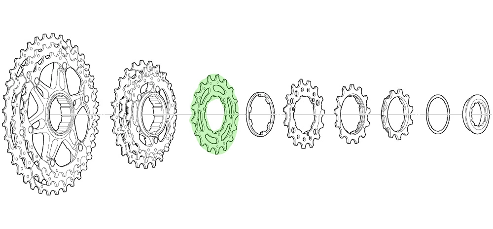 Shimano Pignon 17 Dents Pour CS-M771-10 BJ/BK 4 Shimano Pignon 17 Dents Pour CS-M771-10 BJ/BK – Image 2