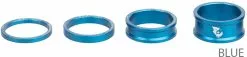 Wolf Tooth Components Entretoises Jeu De Direction 4 Pces 3/5/10/15 Mm -Cube Parts Soldes SPACER BLU KIT1