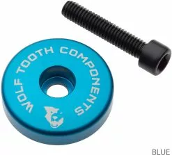 Wolf Tooth Components Capuchon Ahead Ultraléger Spacer Intégré De 5 Mm -Cube Parts Soldes STEMCAP5MMBLU