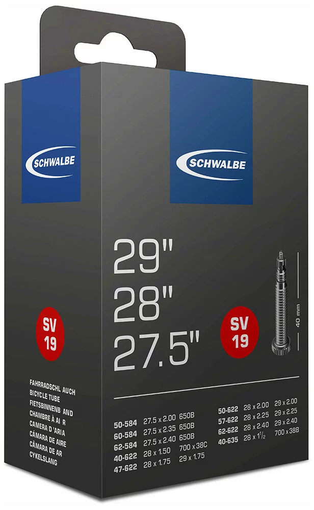 Schwalbe Chambre à Air SV 19 Pour 27,5/28/29 3 Schwalbe Chambre à Air SV 19 Pour 27,5/28/29