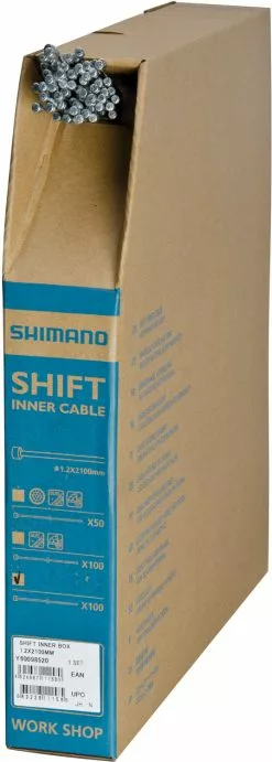 Shimano Câble De Commande En Acier 1,2mm X 2100mm (boîte De 100)