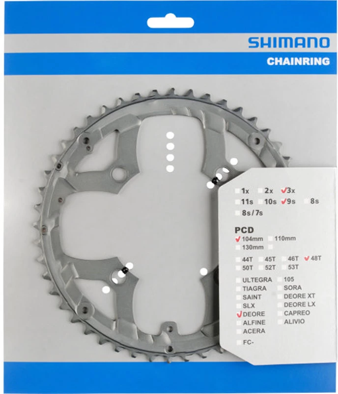 Shimano Plateau DEORE Pour FC-M590/591 48T (pour Chainguard) 3 Shimano Plateau DEORE Pour FC-M590/591 48T (pour Chainguard)