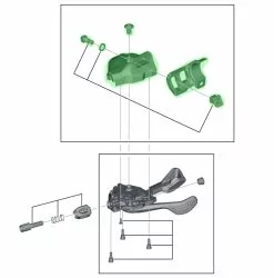 Shimano Couverture De Boîtier Pour SL-M8000 I-Spec II Droite -Cube Parts Soldes Shimano Gehause Abdeckung Komplett fur SL M8000 I I Spec II rechts Y03K98110