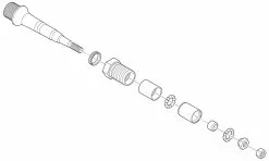 Shimano Axe De Pédale Complet Pour XTR PD-M9000/9020 Droite -Cube Parts Soldes Shimano Pedalachse komplett fur XTR PD M9000 9020 rechts Y46X98050 c