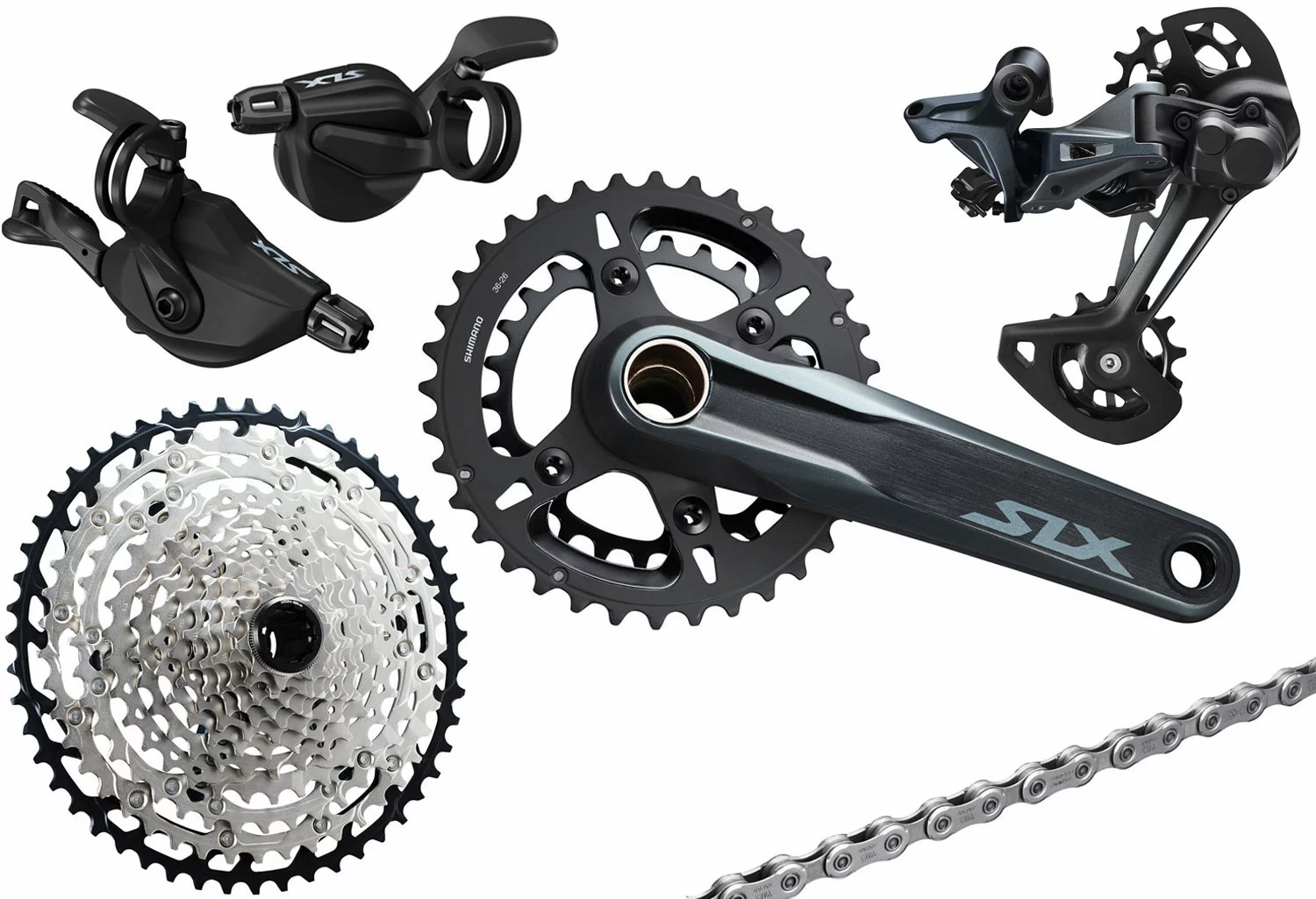 Shimano SLX M7100 Groupe 2x12 Vitesses Collier 10-45 3 Shimano SLX M7100 Groupe 2x12 Vitesses Collier 10-45