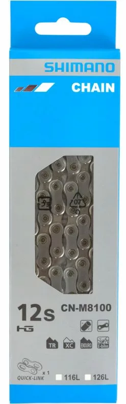 Shimano XT CN-M8100 Chaîne à 12 Vitesses Avec Quick-Link -Cube Parts Soldes Shimano XT CN M8100 12 fach Kette mit Quick Link 20072595
