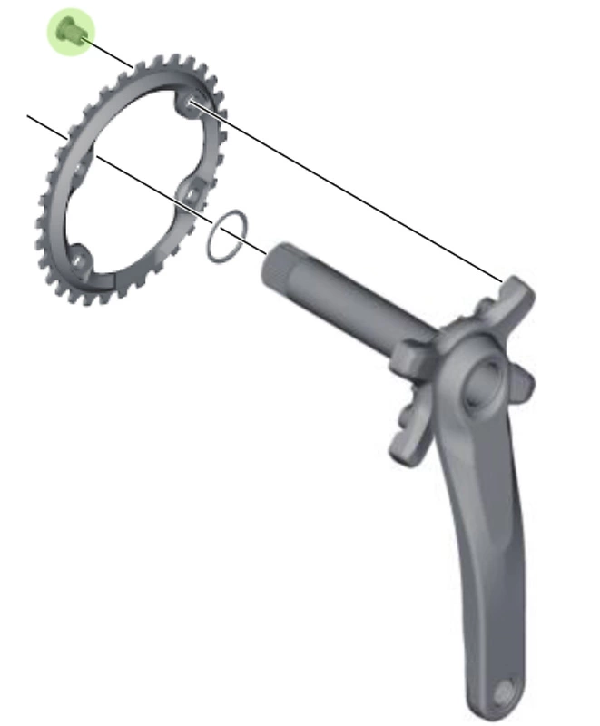 Shimano Boulons De Plateau XT FC-M8000 1 Vitesse 4 Shimano Boulons De Plateau XT FC-M8000 1 Vitesse – Image 2