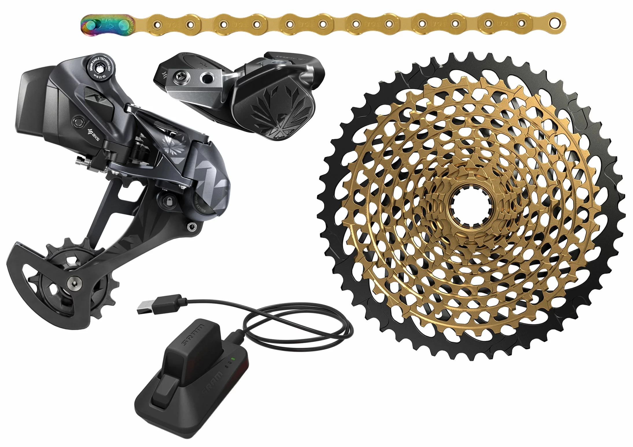 SRAM XX1 Eagle AXS Kit De Mise à Niveau 1x12 Vitesses Avec Cassette 10-50T 3 SRAM XX1 Eagle AXS Kit De Mise à Niveau 1x12 Vitesses Avec Cassette 10-50T