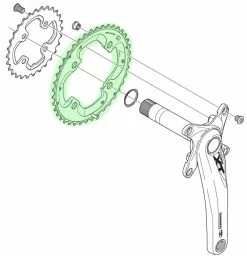 Shimano XT Plateau Pour FC-M785 38 Dents (AK) 5 Shimano XT Plateau Pour FC-M785 38 Dents (AK) -Cube Parts Soldes XT Kettenblatt FC M785 aussen