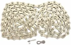 YBN Chaîne 8 Vitesses Pour Vélos électriques S8e S2 136 Maillons Argentés