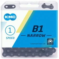KMC Chaîne Singlespeed B1 Narrow -Cube Parts Soldes groot BB1NB0112 B1 Narrow Black