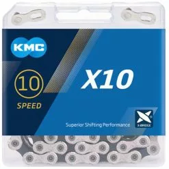 KMC Chaîne X10 10 Vitesses -Cube Parts Soldes groot BX10NB114 X10 Silver Black
