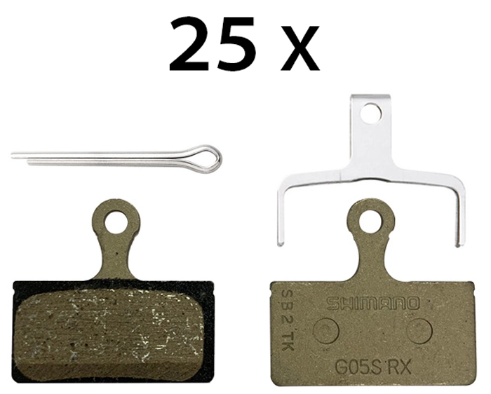 Shimano G05S-RX Plaquettes De Disque En Résine (emballage De 25 Pièces) 3 Shimano G05S-RX Plaquettes De Disque En Résine (emballage De 25 Pièces)